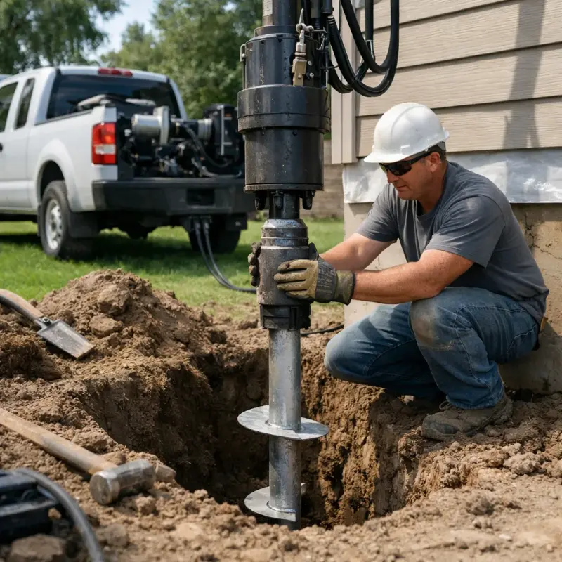 Helical Pier Installation Brentwood